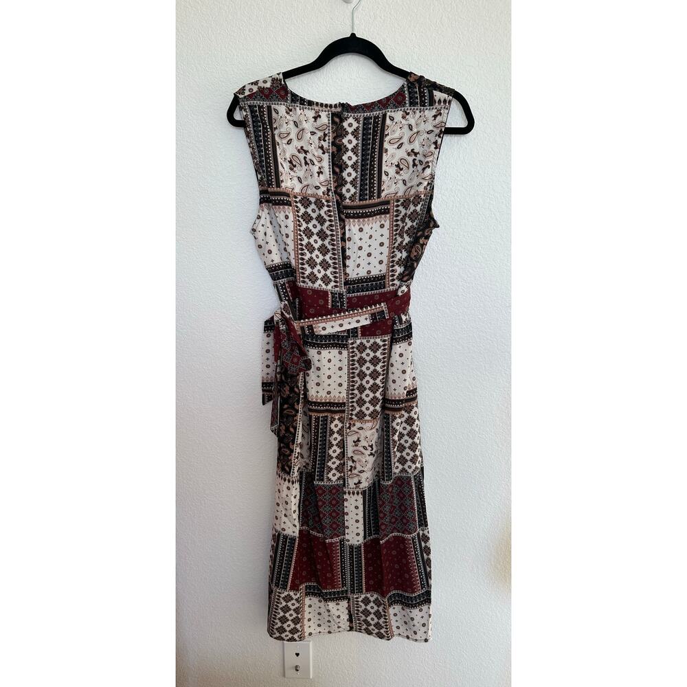 Cupshe Patchwork Print Paisley Sleeveless Midi Dress -L - Picture 4 of 6